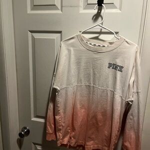 Victoria's Secret Pink Ombre Long Sleeve Tee Ladies Size Small